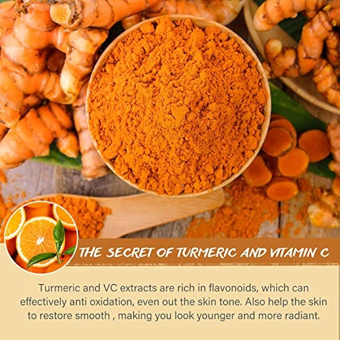 POP MODERN.C TURMERIC VITAMIN C CLAY MASK DEEP CLEANSING FACE MASK SKIN CARE IMPROVE BLACKHEADS ACNE DARK SPOTS AND EVEN OUT SKIN TONE FACIAL MASK CONTROL OIL AND REFINING PORES - Image 4